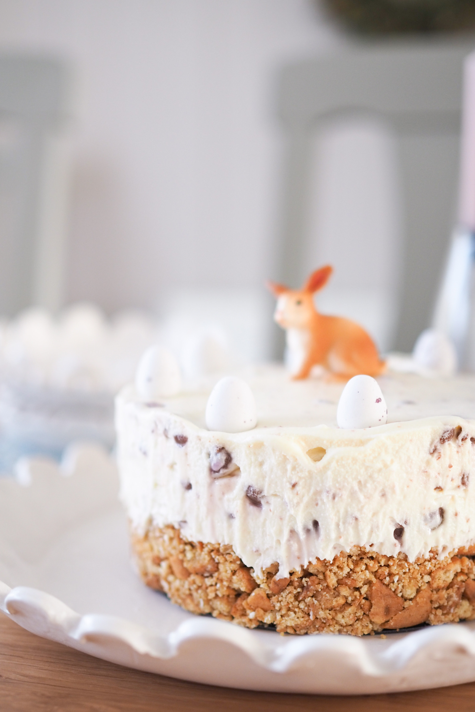 Easter white chocolate & mini egg cheesecake